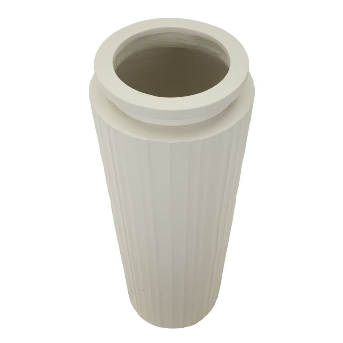 Vaso Decorativo MF808, Beige, Poliresina, 32x32x80 cm, Seven Design