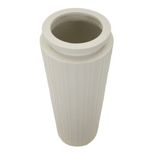 Vaso Decorativo MF808, Beige, Poliresina, 32x32x80 cm, Seven Design