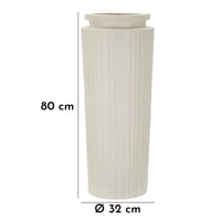 Vaso Decorativo MF808, Beige, Poliresina, 32x32x80 cm, Seven Design