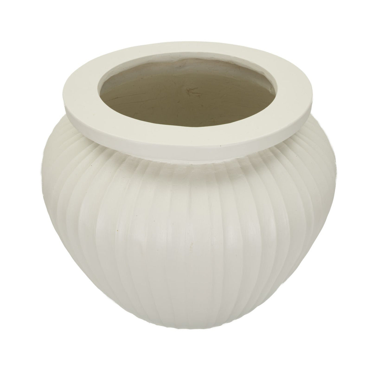 Vaso Decorativo MF810, Beige, Poliresina, 48x48x38 cm, Seven Design