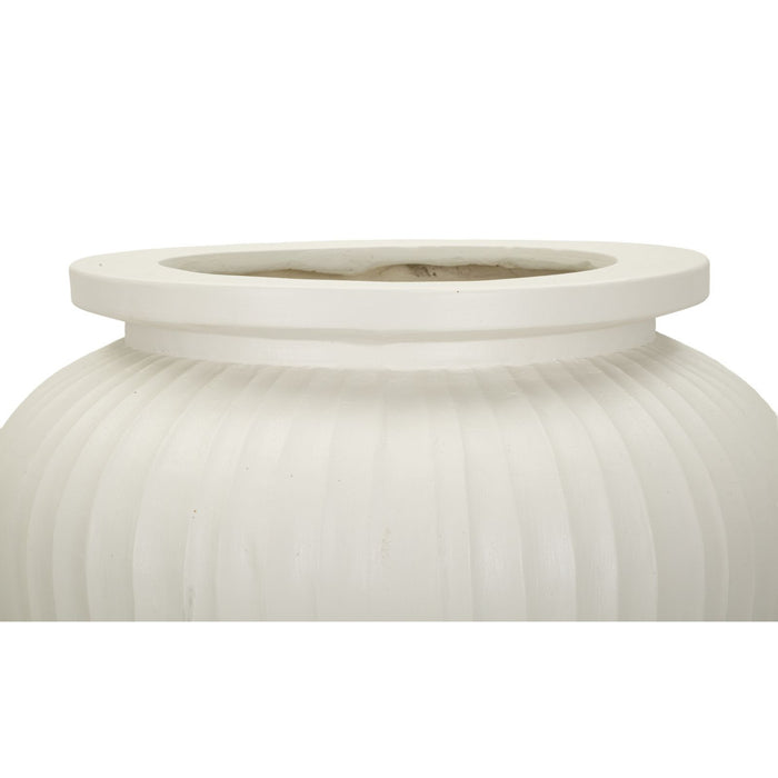 Vaso Decorativo MF810, Beige, Poliresina, 48x48x38 cm, Seven Design