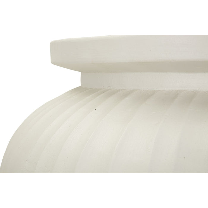 Vaso Decorativo MF810, Beige, Poliresina, 48x48x38 cm, Seven Design