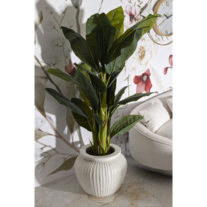 Vaso Decorativo MF810, Beige, Poliresina, 48x48x38 cm, Seven Design