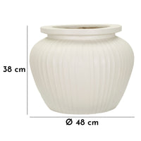 Vaso Decorativo MF810, Beige, Poliresina, 48x48x38 cm, Seven Design