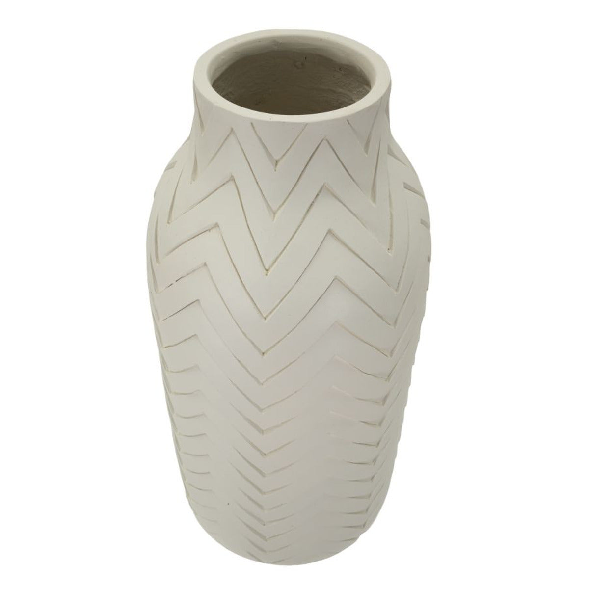 Vaso Decorativo MF813, Beige, Poliresina, 29x29x60 cm, Seven Design