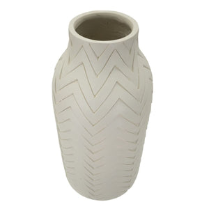 Vaso Decorativo MF813, Beige, Poliresina, 29x29x60 cm, Seven Design