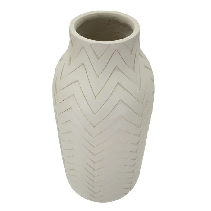 Vaso Decorativo MF813, Beige, Poliresina, 29x29x60 cm, Seven Design
