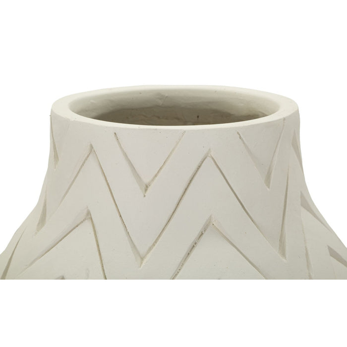 Vaso Decorativo MF813, Beige, Poliresina, 29x29x60 cm, Seven Design