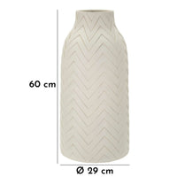 Vaso Decorativo MF813, Beige, Poliresina, 29x29x60 cm, Seven Design