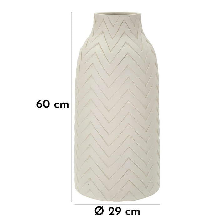 Vaso Decorativo MF813, Beige, Poliresina, 29x29x60 cm, Seven Design