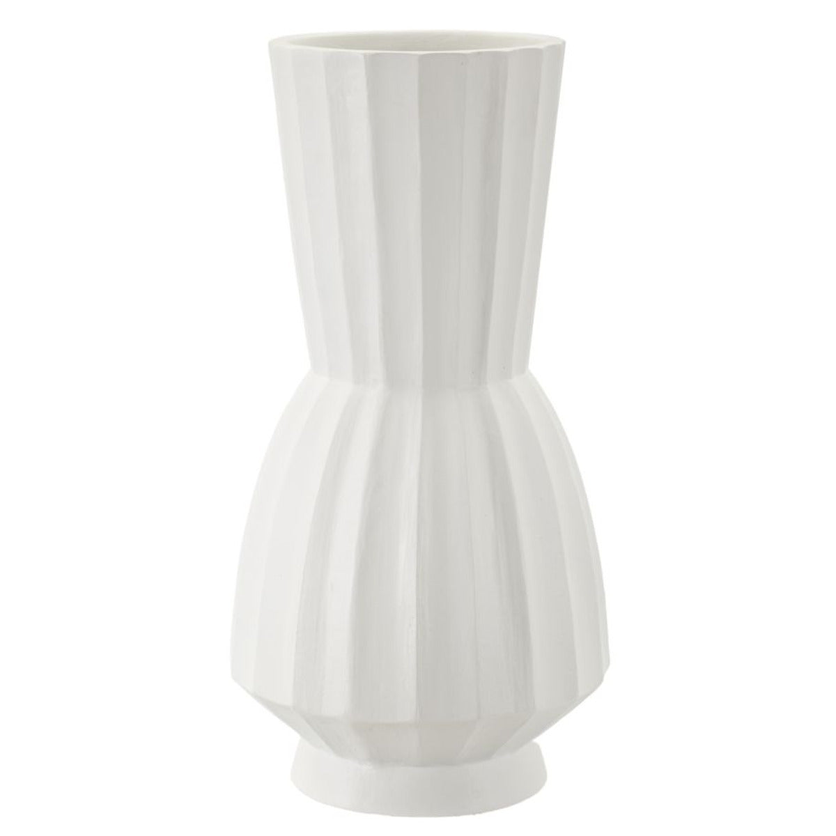 Vaso Decorativo MF828, Bianco, Poliresina, 25x25x50 cm, Seven Design