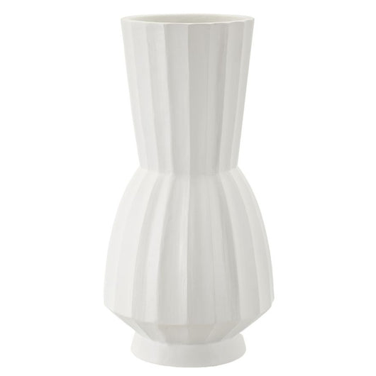 Vaso Decorativo MF828, Bianco, Poliresina, 25x25x50 cm, Seven Design