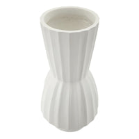 Vaso Decorativo MF828, Bianco, Poliresina, 25x25x50 cm, Seven Design