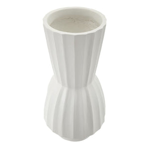 Vaso Decorativo MF828, Bianco, Poliresina, 25x25x50 cm, Seven Design
