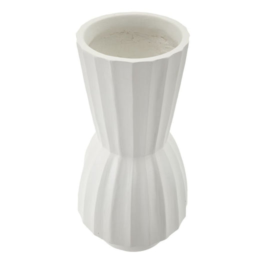 Vaso Decorativo MF828, Bianco, Poliresina, 25x25x50 cm, Seven Design