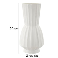 Vaso Decorativo MF828, Bianco, Poliresina, 25x25x50 cm, Seven Design