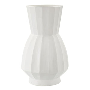 Vaso Decorativo MF827, Bianco, Poliresina, 24x24x41 cm, Seven Design