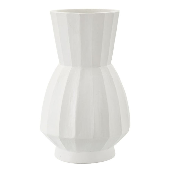Vaso Decorativo MF827, Bianco, Poliresina, 24x24x41 cm, Seven Design