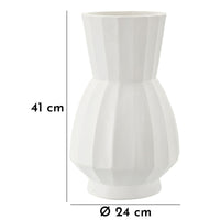 Vaso Decorativo MF827, Bianco, Poliresina, 24x24x41 cm, Seven Design