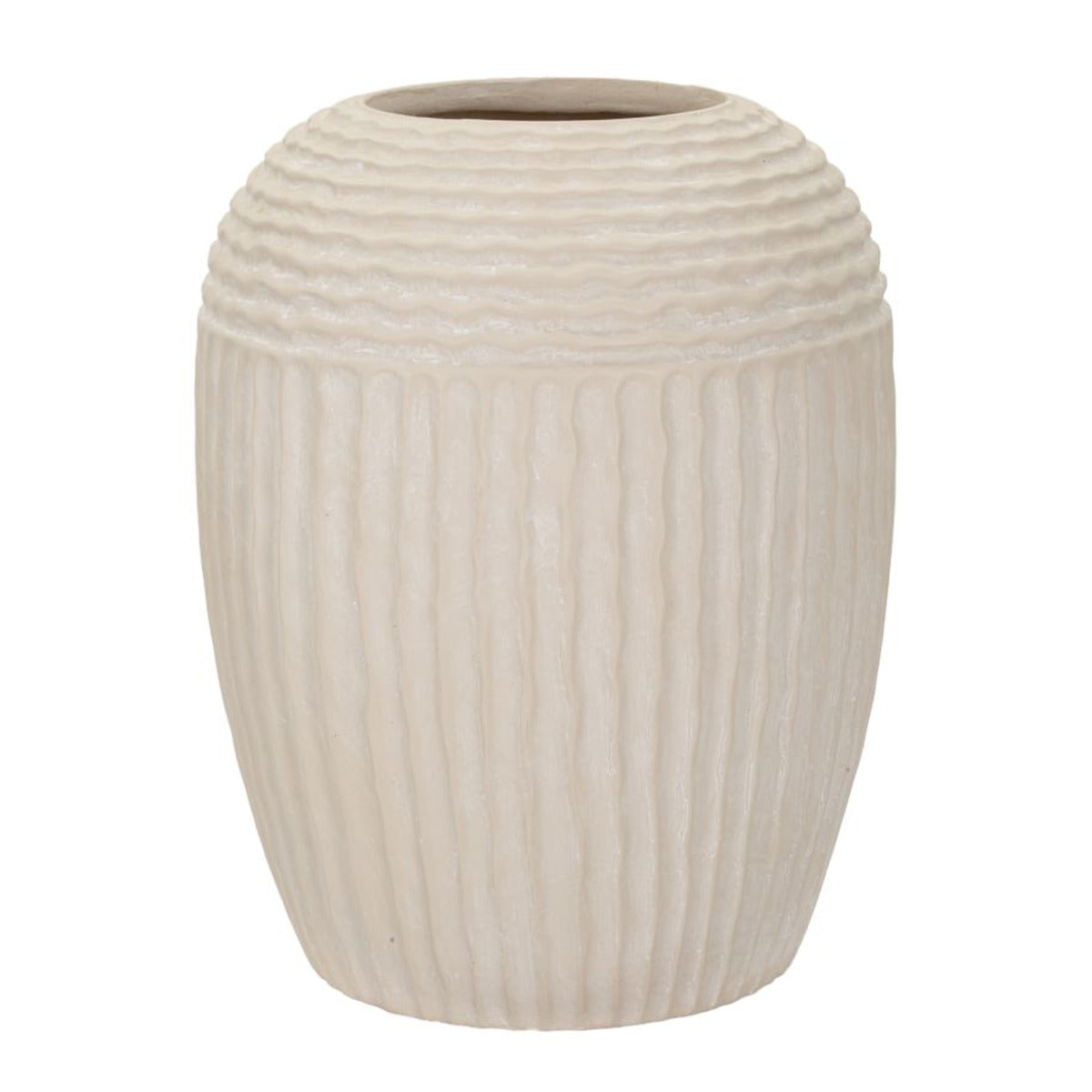 Vaso Decorativo MF818, Beige, Poliresina, 30x30x38,5 cm, Seven Design