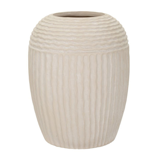 Vaso Decorativo MF818, Beige, Poliresina, 30x30x38,5 cm, Seven Design