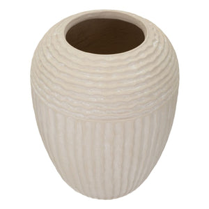 Vaso Decorativo MF818, Beige, Poliresina, 30x30x38,5 cm, Seven Design