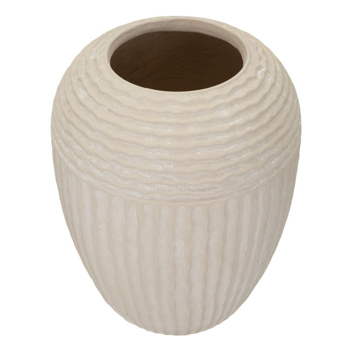 Vaso Decorativo MF818, Beige, Poliresina, 30x30x38,5 cm, Seven Design