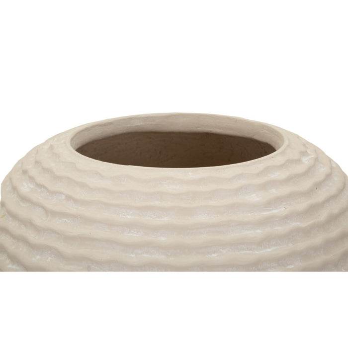 Vaso Decorativo MF818, Beige, Poliresina, 30x30x38,5 cm, Seven Design