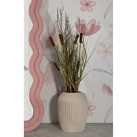 Vaso Decorativo MF818, Beige, Poliresina, 30x30x38,5 cm, Seven Design