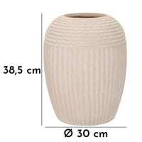 Vaso Decorativo MF818, Beige, Poliresina, 30x30x38,5 cm, Seven Design