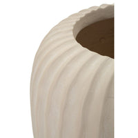 Vaso Decorativo MF835, Beige, Poliresina, 26,5x26,5x26 cm, Seven Design