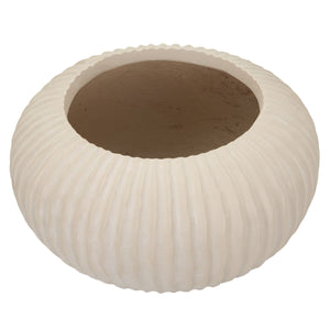 Vaso Decorativo MF829, Beige, Poliresina, 35x35x18 cm, Seven Design