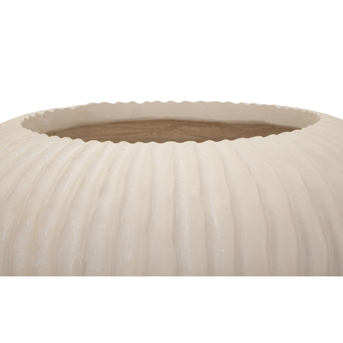 Vaso Decorativo MF829, Beige, Poliresina, 35x35x18 cm, Seven Design
