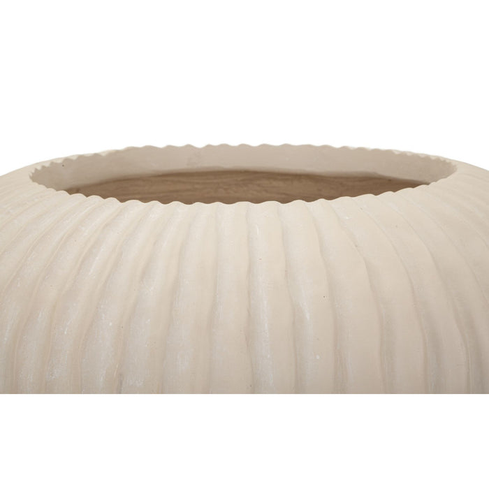 Vaso Decorativo MF829, Beige, Poliresina, 35x35x18 cm, Seven Design