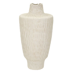Vaso Decorativo MF819, Beige, Poliresina, 29,5x29,5x57 cm, Seven Design
