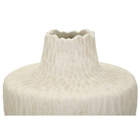 Vaso Decorativo MF819, Beige, Poliresina, 29,5x29,5x57 cm, Seven Design