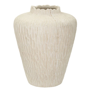 Vaso Decorativo MF823, Beige, Poliresina, 32x32x40 cm, Seven Design