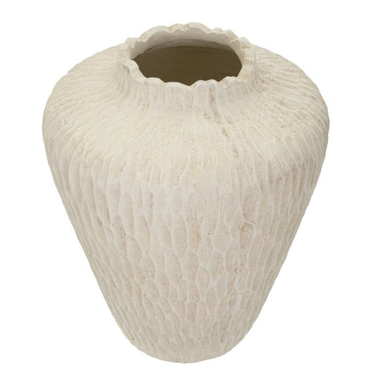 Vaso Decorativo MF823, Beige, Poliresina, 32x32x40 cm, Seven Design