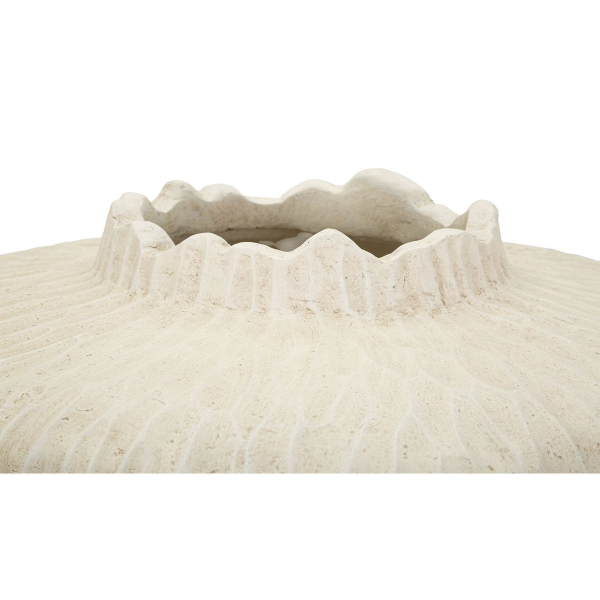 Vaso Decorativo MF824, Beige, Poliresina, 35x35x32,5 cm, Seven Design