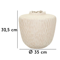 Vaso Decorativo MF824, Beige, Poliresina, 35x35x32,5 cm, Seven Design