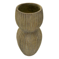 Vaso Decorativo MF825, Verde, Poliresina, 25x25x52,5 cm, Seven Design