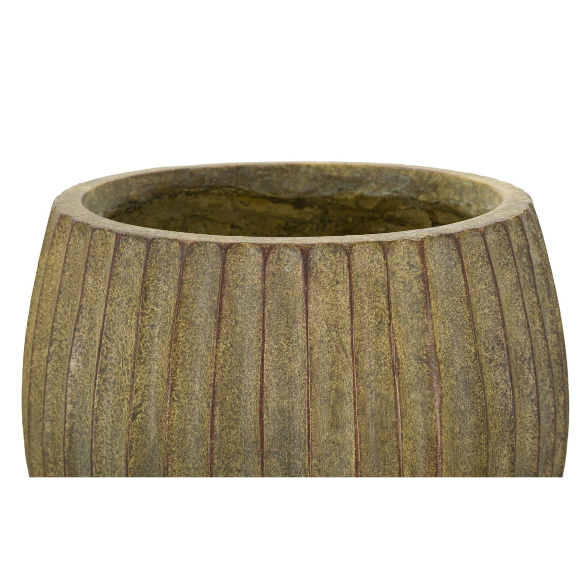 Vaso Decorativo MF825, Verde, Poliresina, 25x25x52,5 cm, Seven Design