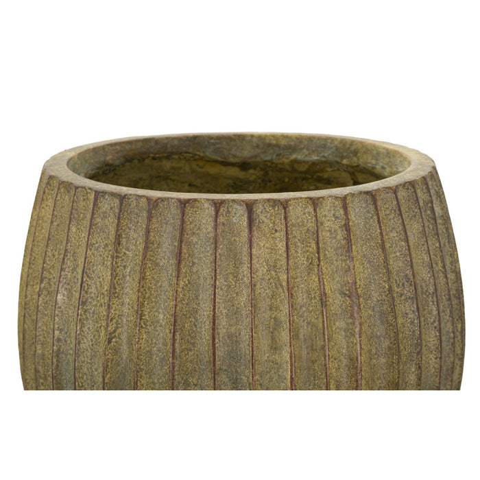 Vaso Decorativo MF825, Verde, Poliresina, 25x25x52,5 cm, Seven Design