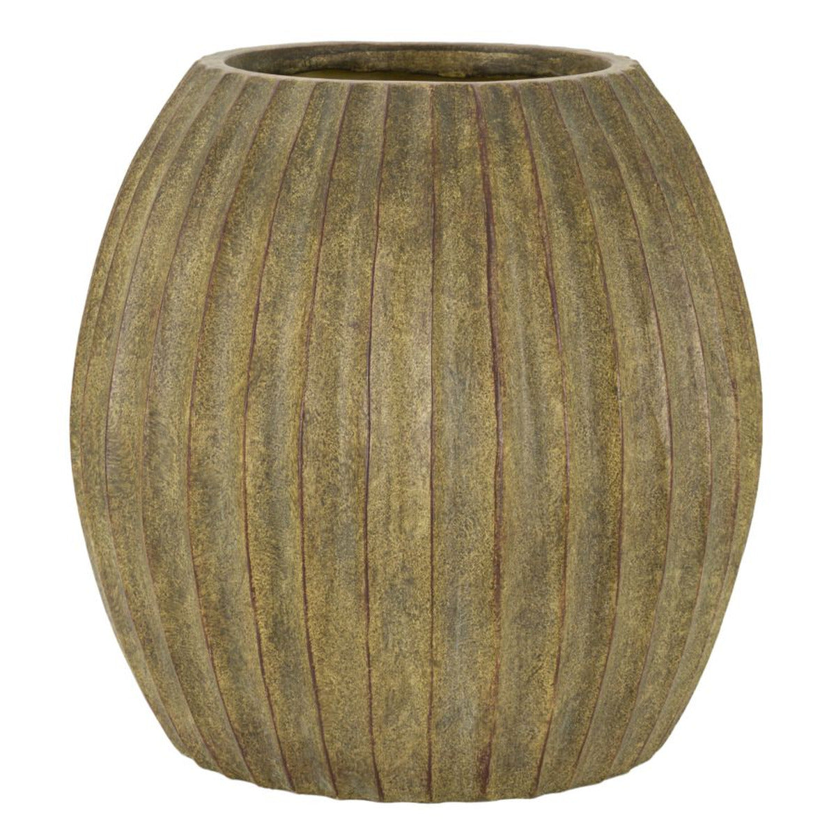 Vaso Decorativo MF815, Verde, Poliresina, 32x32x32,5 cm, Seven Design