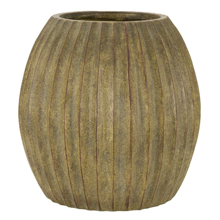 Vaso Decorativo MF815, Verde, Poliresina, 32x32x32,5 cm, Seven Design