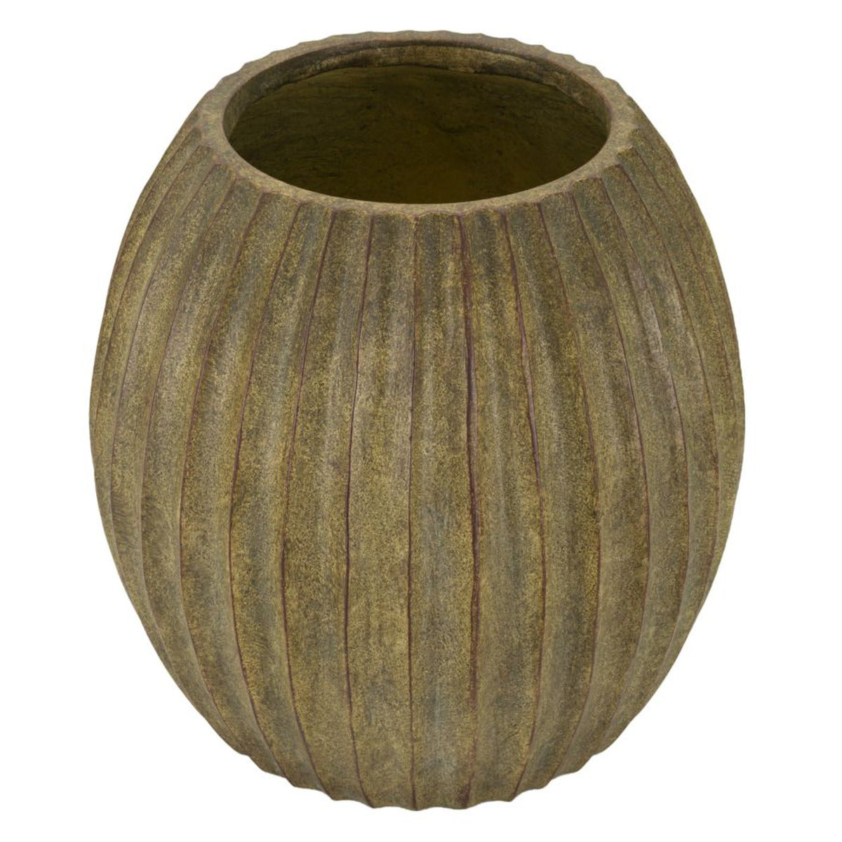 Vaso Decorativo MF815, Verde, Poliresina, 32x32x32,5 cm, Seven Design