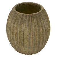 Vaso Decorativo MF815, Verde, Poliresina, 32x32x32,5 cm, Seven Design