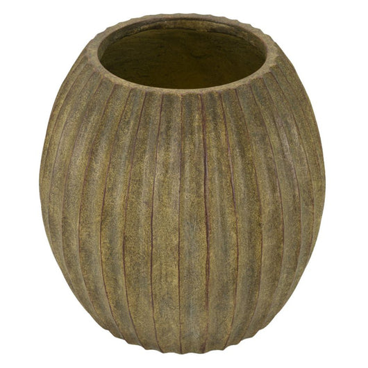 Vaso Decorativo MF815, Verde, Poliresina, 32x32x32,5 cm, Seven Design