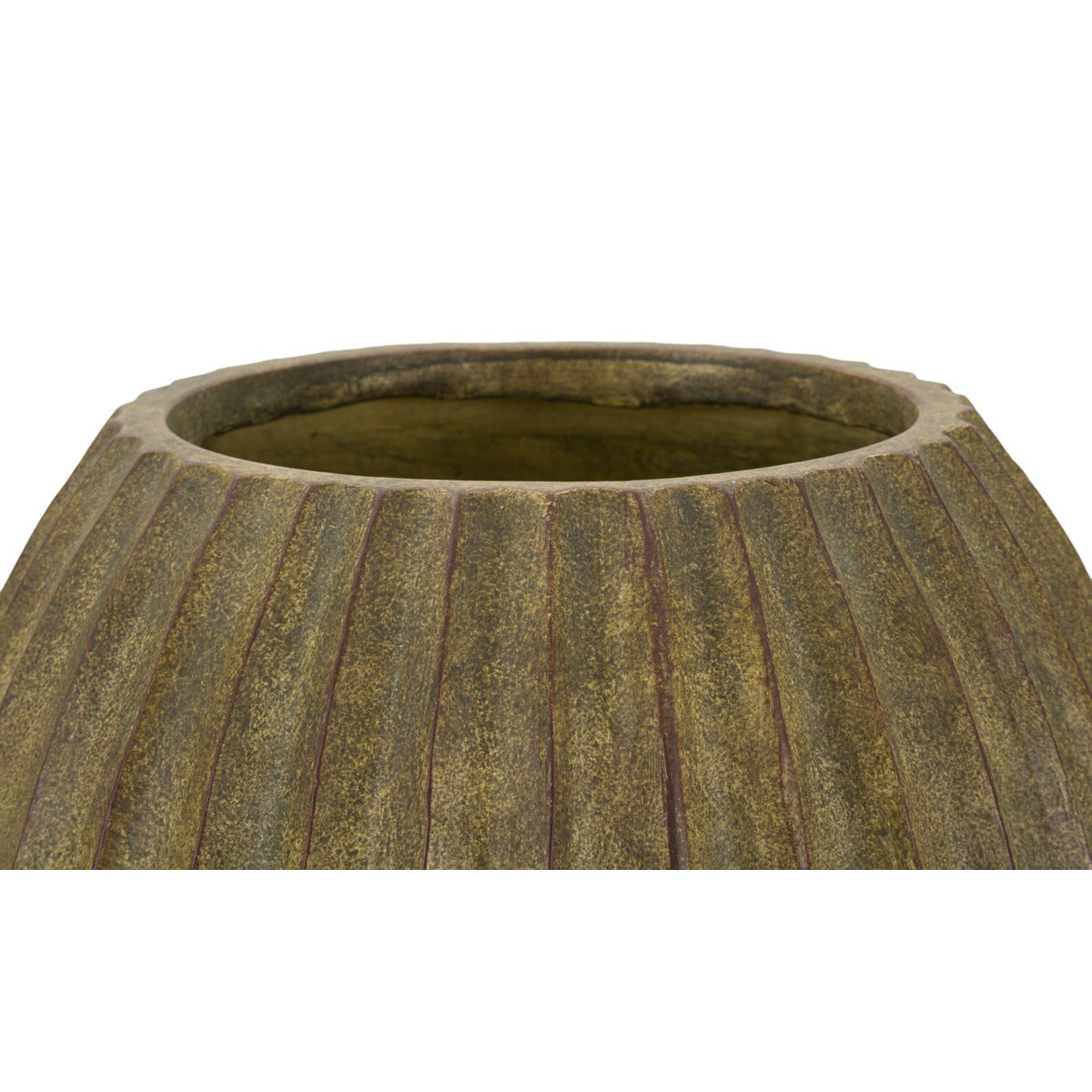 Vaso Decorativo MF815, Verde, Poliresina, 32x32x32,5 cm, Seven Design