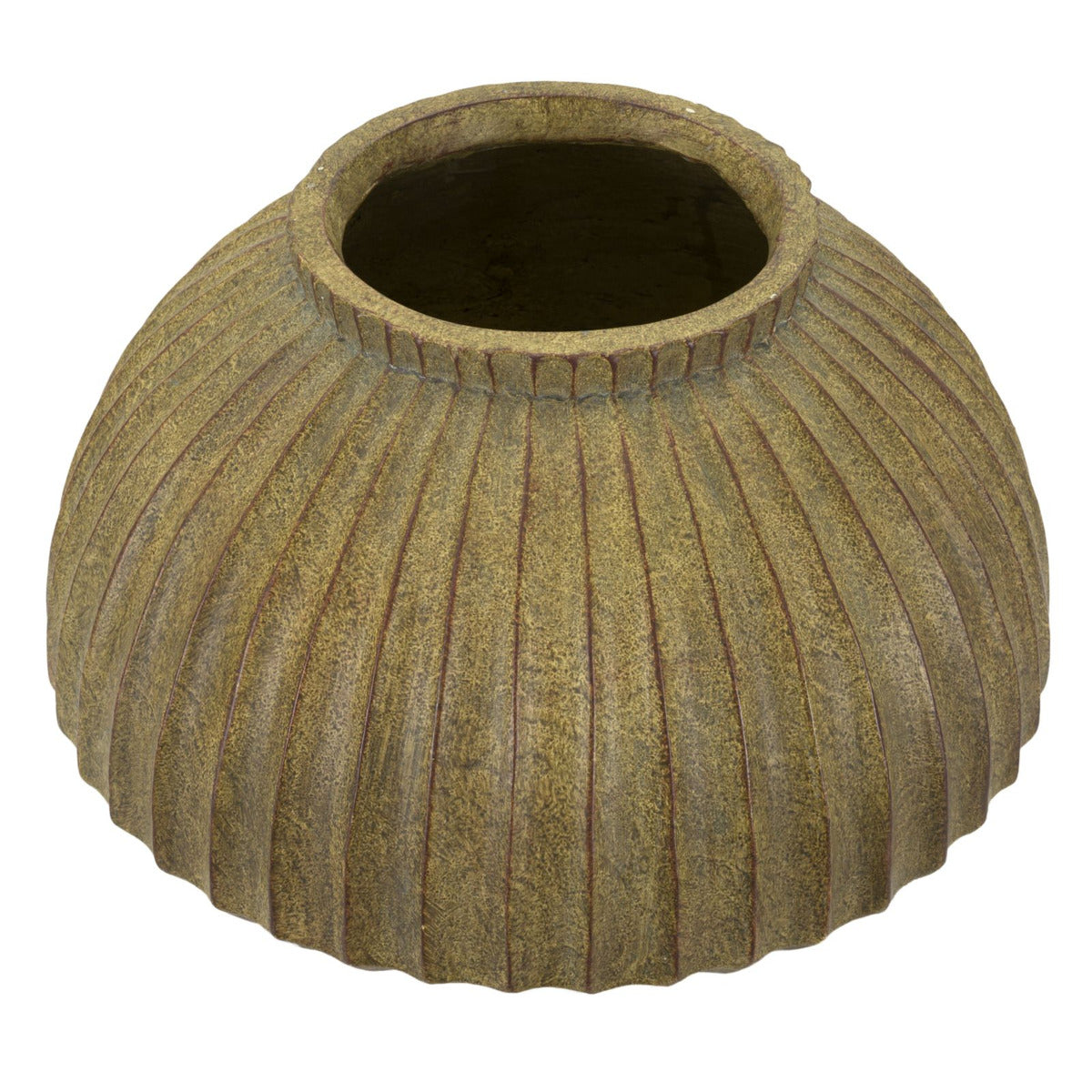 Vaso Decorativo MF821, Verde, Poliresina, 40x40x26,5 cm, Seven Design